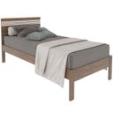 Ver mais imagens de Cama de Solteiro com Cabeceira Rafaela Nogal/Branco