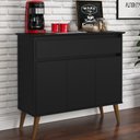 Ver imagem 5 de Aparador Buffet Vera 3 Portas Preto