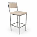 Ver imagem 2 de Banqueta Bar Cozinha Altura 65cm Flora Gourmet Cromada Assento e Encosto Fendi