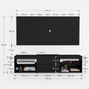 Ver imagem 4 de Rack com Painel para TV Até 60 Polegadas Roma 1 Porta 2 Prateleiras Preto - Panorama Móveis