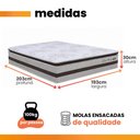 Ver imagem 3 de Colchão King Gazin Molas Ensacadas D26 Gazin Love Story 193x203x30 Bege