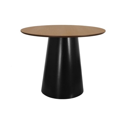 Mesa de Jantar Cone Base Preta - Ø90cm - Tampo Ø90cm Cinamomo