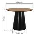 Ver imagem 2 de Mesa de Jantar Cone Base Preta - Ø90cm - Tampo Ø90cm Cinamomo