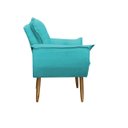 Ver imagem 2 de Kit 02 Poltronas Decorativas Opala Lux Sala Recepeção Azul Turqueza - Visan Estofados