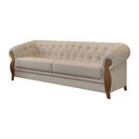 Ver imagem 5 de Sofá Pugle 3 Lugares Fixo 244cm Bege Bouclé Suave Sallar Home