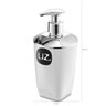 Porta Sabonete Plástico Saboneteira Líquida Para Banheiro UZ Branco 400ml - 8