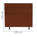Ver imagem 3 de Cabeceira Estofada Argentina 195cm King Size para Cama Colchão Box Quarto Suede Terracota Telha -