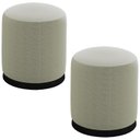 Ver imagem 1 de Kit 2 Puff Puf Para Sala Base Metal Saien Linho SL 76 Peer
