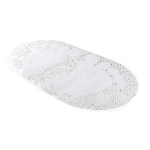 Tapete para Box e Banheiro Antiderrapante Oval com Ventosa - Plasvale Transparente