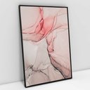 Ver imagem 1 de Quadro Decorativo em Canvas Abstrato Aquarela Rose TaColado Moldura Flutuante 4,5cm Preta 90 x 60cm