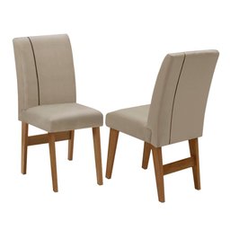 Conjunto Mesa 0,90m Off White 4 Cadeiras Pádua Cedro / Areia - 15