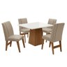 Conjunto Mesa 0,90m Off White 4 Cadeiras Pádua Cedro / Areia - 12