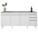 Ver imagem 2 de Balcão Gabinete com Pia 180cm Dallas Branco - Lumil