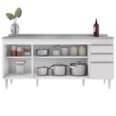 Ver imagem 4 de Balcão Gabinete com Pia 180cm Dallas Branco - Lumil