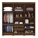 Ver imagem 6 de Guarda Roupa Casal Doral 218cm 6 Portas de Bater 2 Gavetas Nogueira/Offwhite G98 - Gran Belo