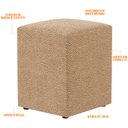 Ver imagem 2 de Puff Quadrado Decorativo Sala De Estar L02 Bouclê Mostarda - Lyam Decor