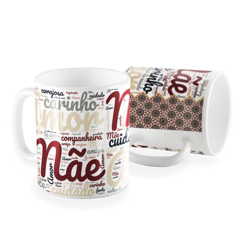 Caneca Mãe Estilo Portugues Palavras Carinho