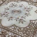 Ver imagem 3 de Capa de Almofada Decorativa Marrom com Detalhes Bege para Sofá