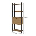 Ver imagem 2 de Estante para Escritório/Home Office 63x178cm 5 Prateleiras Mel/Preto BE24