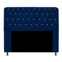 Ver imagem 1 de CABECEIRA 140 LADY-COM-STRASS COR SUEDE AZUL MARINLHO TOPÁZIO DECOR