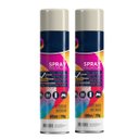 Ver imagem 2 de Tinta Spray 400ml Branco Brilhante Uso Geral em Aço Ferro Gesso Cerâmica Couro | Universo | Kit 02 U