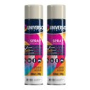 Ver imagem 1 de Tinta Spray 400ml Branco Brilhante Uso Geral em Aço Ferro Gesso Cerâmica Couro | Universo | Kit 02 U