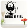 Adesivo Parede Frase Deus é Fiel 3 - 1