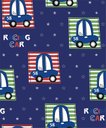 Ver imagem 1 de PAPEL DE PAREDE KANTAI HELLO KIDS - DESENHO DE CARROS AZUL
