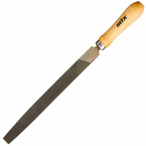 Lima Chata Bastarda 10” - 250mm com Cabo de Madeira - 1623655 - Mtx Mfb