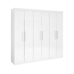 Guarda Roupa Roupeiro Leblon 6 Portas Branco D'doro
