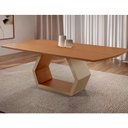 Ver imagem 2 de Mesa para Sala de Jantar Ane 220cm Madeira Tampo Barril Laminado Moderna Mobília