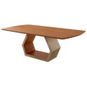 Ver imagem 1 de Mesa para Sala de Jantar Ane 220cm Madeira Tampo Barril Laminado Moderna Mobília