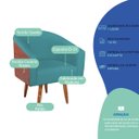 Ver imagem 4 de Kit 2 Poltronas Jade Decorativa Moderna Sala de Estar Quarto Escritório Conforto Pés Palito Corano N