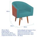 Ver imagem 3 de Kit 2 Poltronas Jade Decorativa Moderna Sala de Estar Quarto Escritório Conforto Pés Palito Corano N