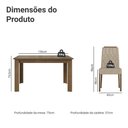 Ver imagem 3 de Conjunto Sala de Jantar Tampo de Vidro 4 Cadeiras Rustic/Imperial Pétala Madesa