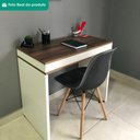 Ver imagem 7 de Mesa Escrivaninha Escritorio Tampo com Abertura 85 cm Ipe Branco Artany