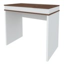 Ver imagem 1 de Mesa Escrivaninha Escritorio Tampo com Abertura 85 cm Ipe Branco Artany