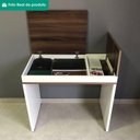 Ver imagem 6 de Mesa Escrivaninha Escritorio Tampo com Abertura 85 cm Ipe Branco Artany