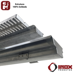 Ralo Inox Classic com Saída Lateral - Inox 304 - 150x20x08 Cm - 6
