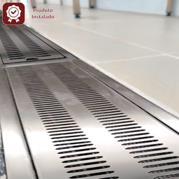 Ralo Inox Classic com Saída Lateral - Inox 304 - 150x20x08 Cm - 7