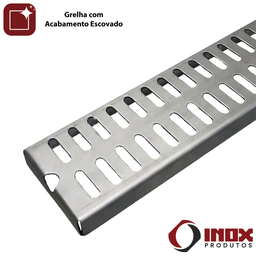 Ralo Inox Classic com Saída Lateral - Inox 304 - 150x20x08 Cm - 5