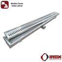 Ver imagem 2 de Ralo Inox Classic com Saída Lateral - Inox 304 - 150x20x08 Cm