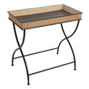 Ver imagem 1 de Mesa de Apoio em Metal Preto e Bege 60cm Fm0249 Btc