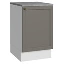 Ver imagem 1 de Balcão de Cozinha 50cm 1 Porta Branco/Cinza Vik Madesa Branco/Cinza