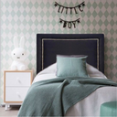 Ver imagem 1 de Cabeceira Solteiro Reta Luxo Estofada Com Tachas - Veludo Preto