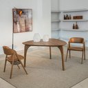 Ver imagem 2 de Mesa de Jantar Triangular para 6 Lugares Kaya 137 Cm - Natural
