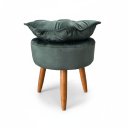 Ver imagem 2 de Puff Decorativo para Sala de Estar Pétala - Élpis Móveis - Veludo Verde