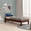 Ver imagem 3 de Cama Solteiro Turca New Madeira Maciça Cor Castanho