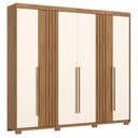 Ver imagem 1 de Guarda Roupa Casal 6 Portas Norton Nature/off White - Móveis Henn