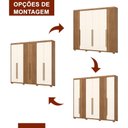 Ver imagem 6 de Guarda Roupa Casal 6 Portas Norton Nature/off White - Móveis Henn